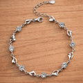 925 Sterling Silver Tennis Bracelet with Zirconia Inlay, Elegant Minimalist Jewelry