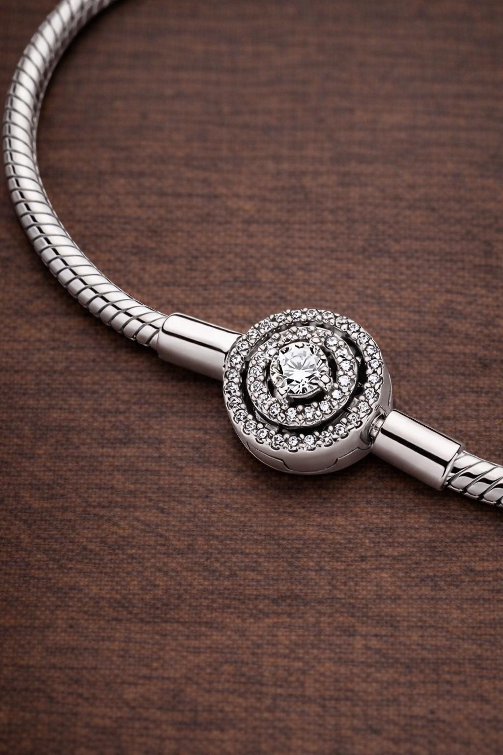 Sterling Silver Snake Chain Bracelet with Star Zirconia Charm, Minimalist Jewelry