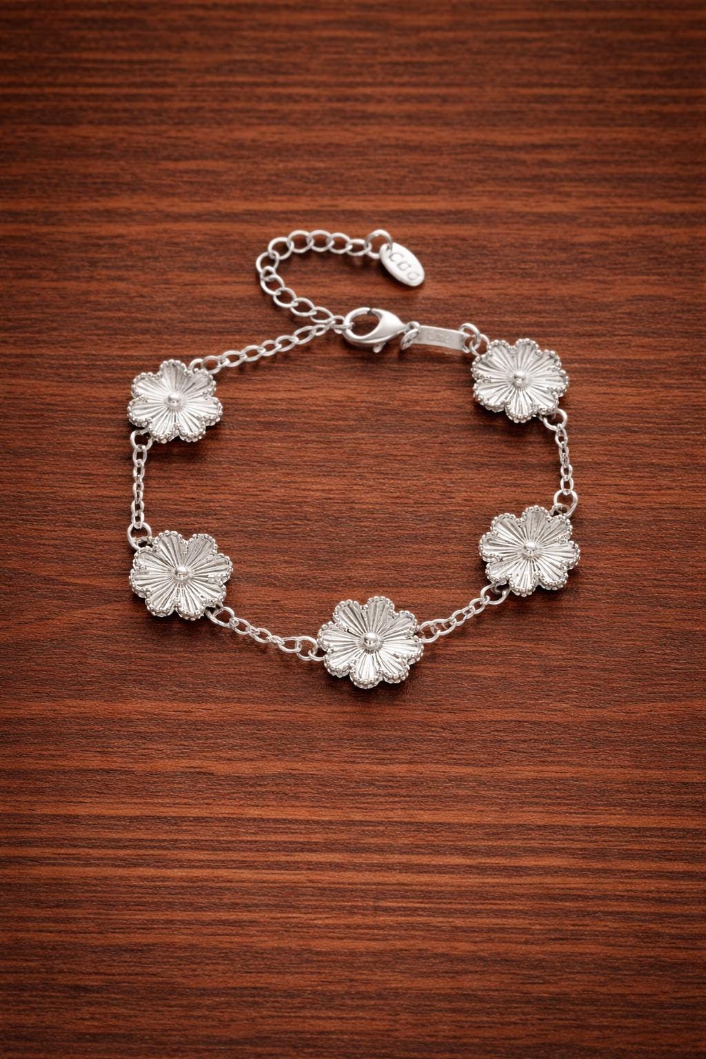 Gold Four Leaf Clover Bracelet, Lucky Charm Jewelry, Minimalist Style