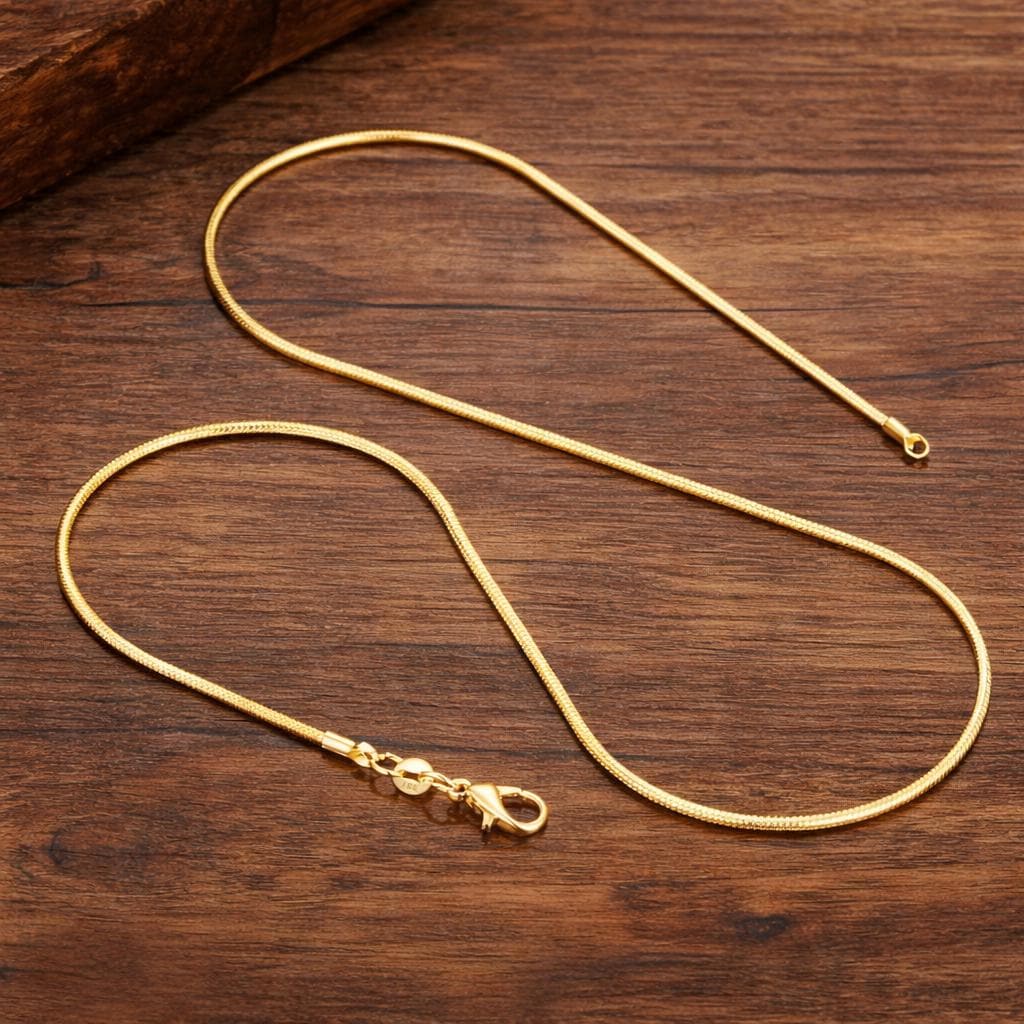 1MM Sterling Silver Snake Chain Necklace, Minimalist Unisex Layering Jewelry