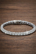 3mm Moissanite Tennis Bracelet, S925 Sterling Silver, Dainty Minimalist Jewelry, Wedding Gift