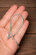 925 Sterling Silver Adjustable Snake Chain Bracelet 16–23cm, Minimalist Elegant Style