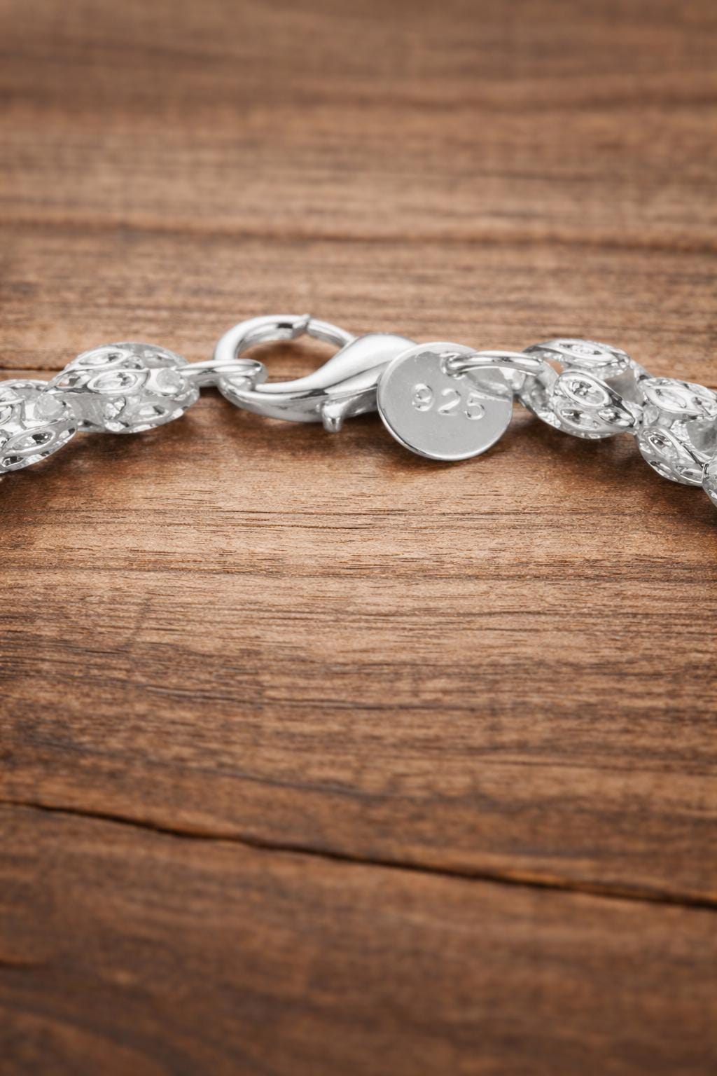 Vintage Boho Sterling Silver Chain Bracelet, Minimalist Everyday Jewelry