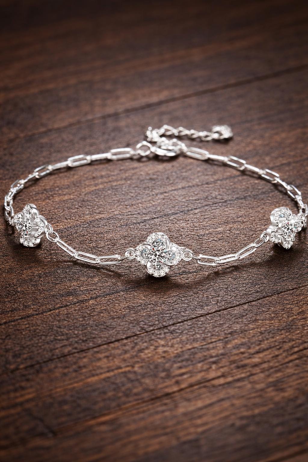 1.5CT Moissanite Bracelet, 925 Sterling Silver, Elegant Chain Jewelry, Women's Wedding Accessory