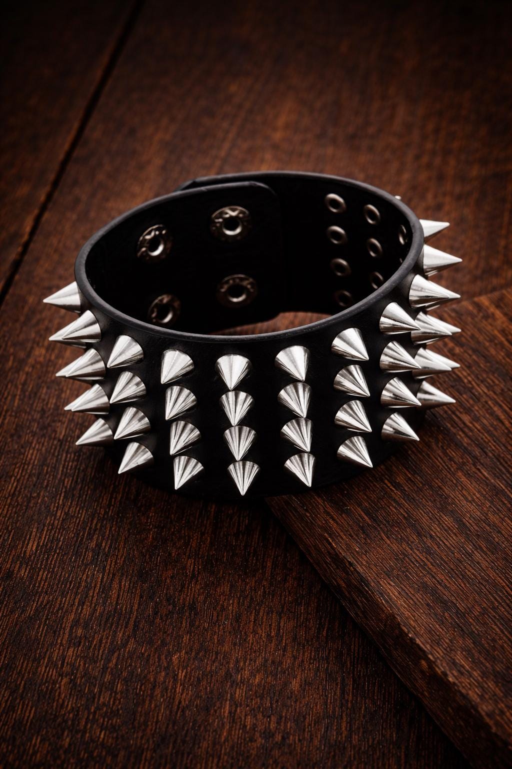 Punk Spiked Leather Bracelet – Rock Hip Hop Studded Cuff, Unisex Gothic Wristband Gift