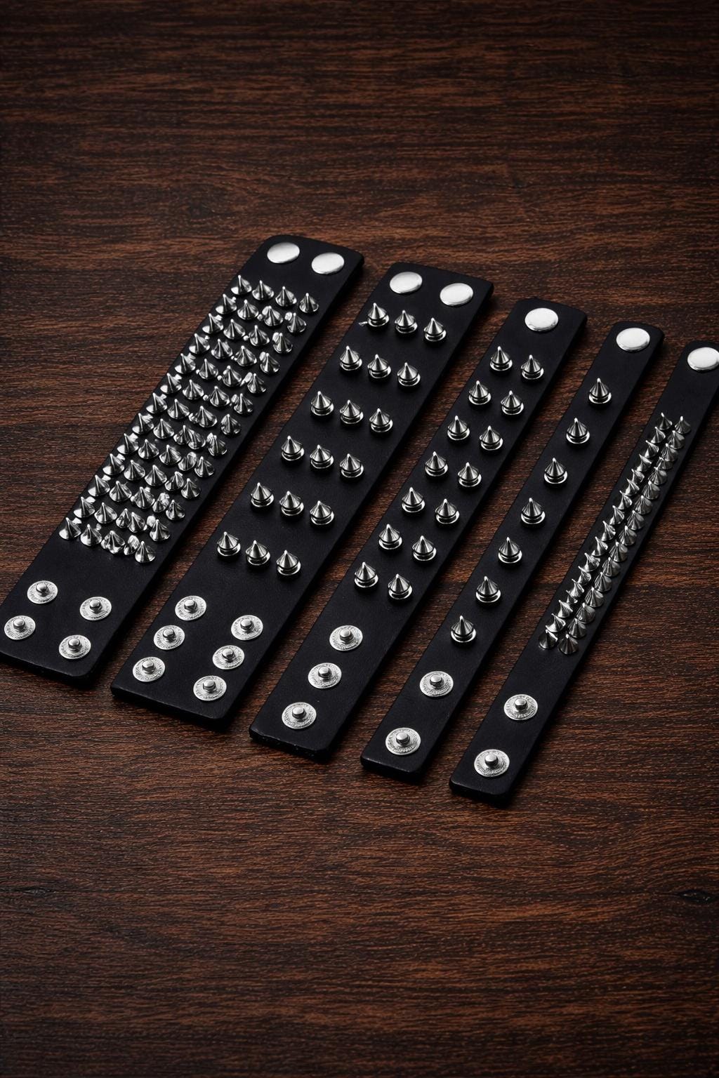 Punk Spiked Leather Bracelet – Rock Hip Hop Studded Cuff, Unisex Gothic Wristband Gift