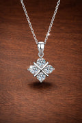 925 Sterling Silver Moissanite Necklace, 1.2 Carat Sparkling Pendant, Women's Luxury Jewelry