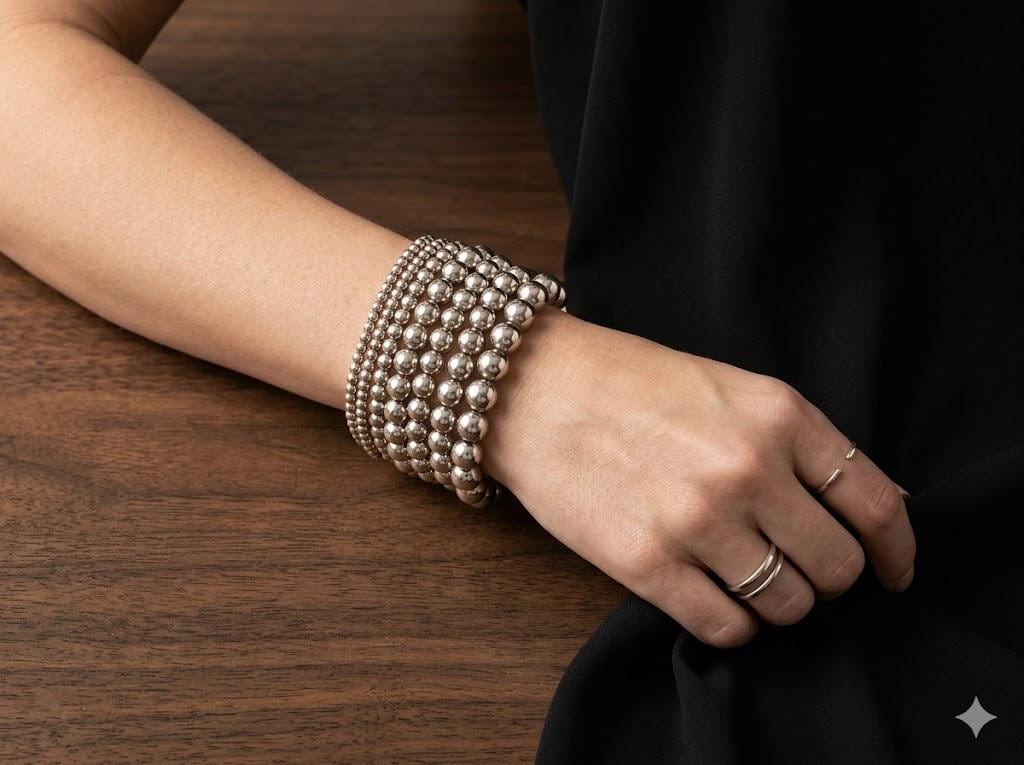 Geometric Beaded Bracelet Set, Layered Boho Style for Women, Daily Wear, Party, Events
