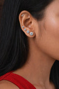 6 Pairs Stainless Steel Stud Earrings Set, CZ Earrings Gold & Silver, Hypoallergenic Waterproof Jewelry