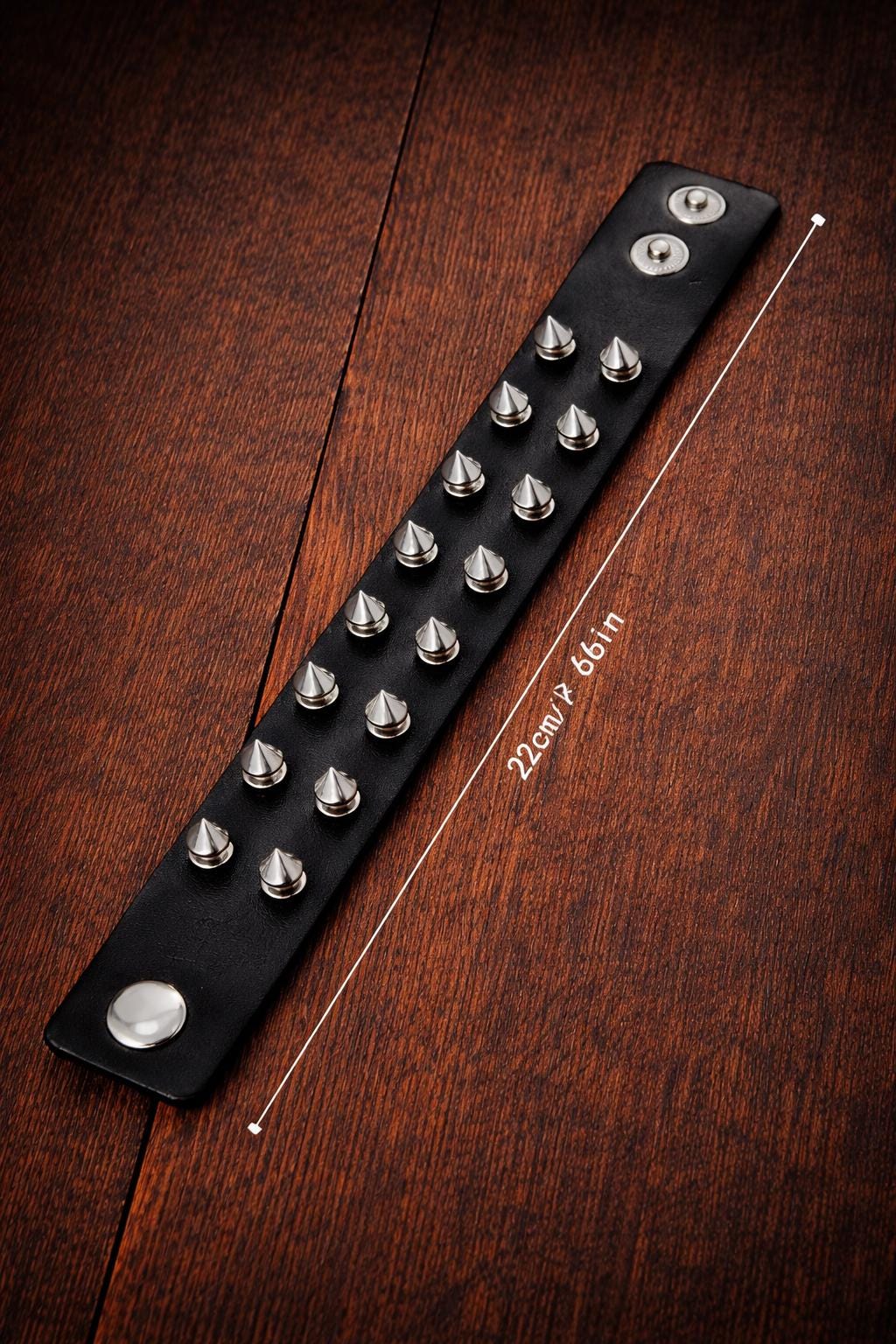 Punk Spiked Leather Bracelet – Rock Hip Hop Studded Cuff, Unisex Gothic Wristband Gift