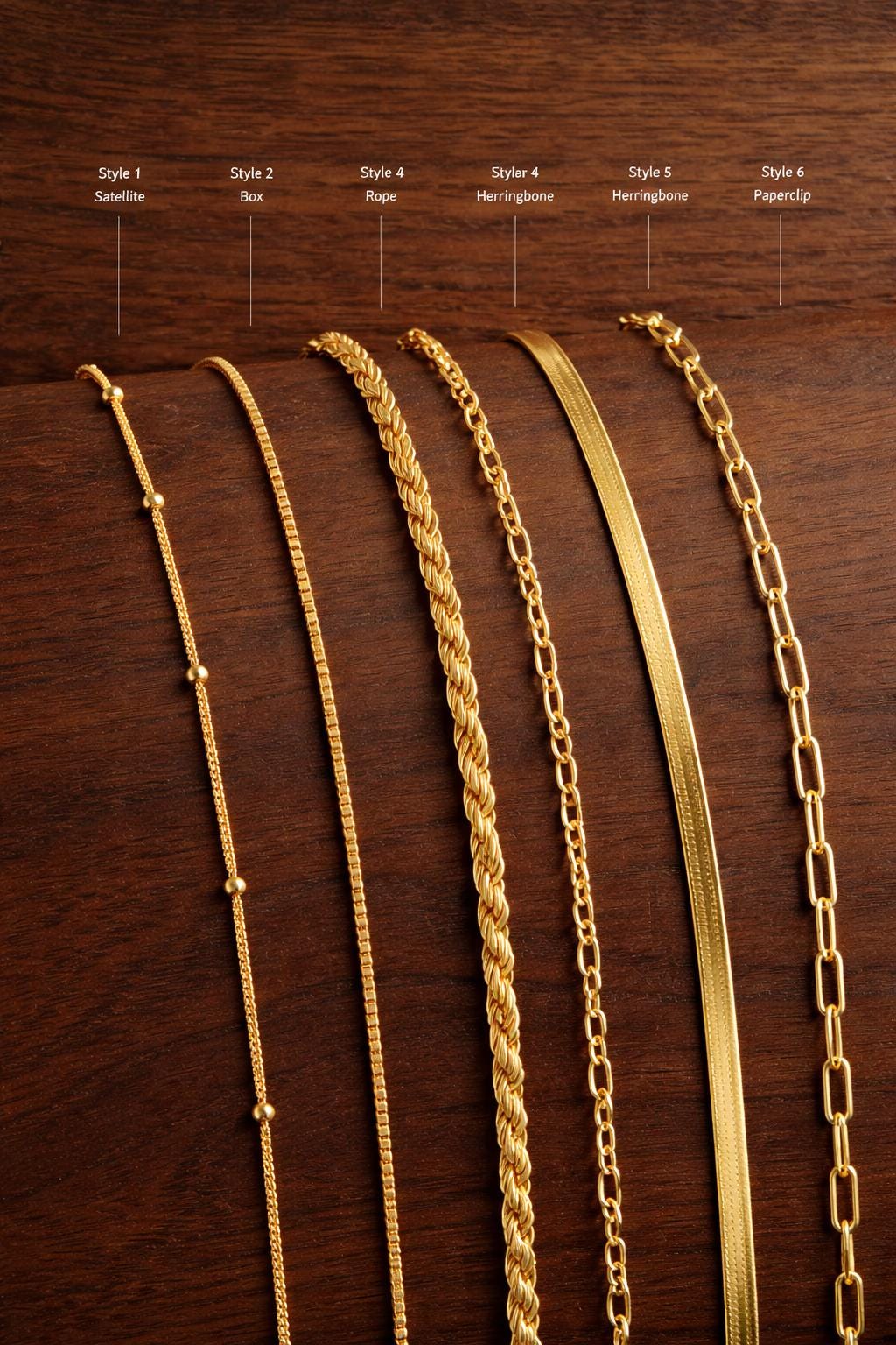 Stackable Stainless Steel Bracelet Set, Retro Boho Layered Chains, Minimalist Jewelry