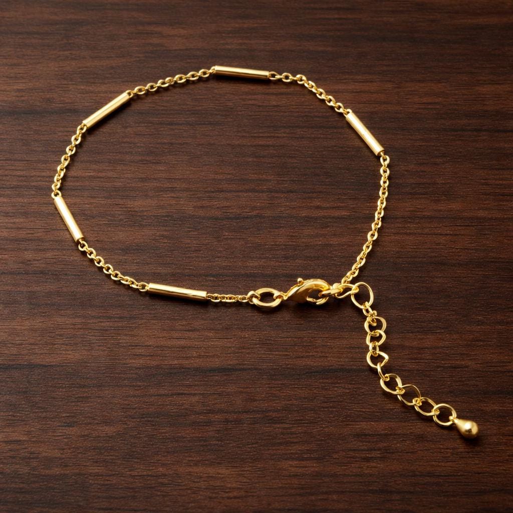 Italian Classic Chain Copper Bracelet, Minimalist Vintage Unisex Jewelry