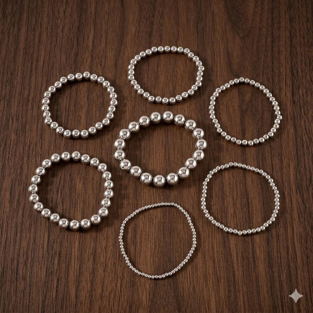 Geometric Beaded Bracelet Set, Layered Boho Style for Women, Daily Wear, Party, Events