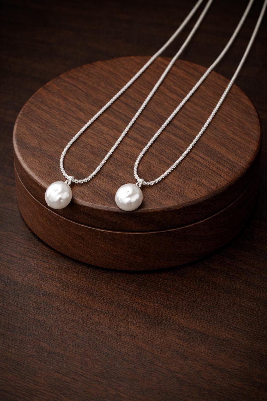 Baroque Pearl Necklace Titanium Steel Elegant Thin Chain Pendant for Women Minimalist Jewelry Gift