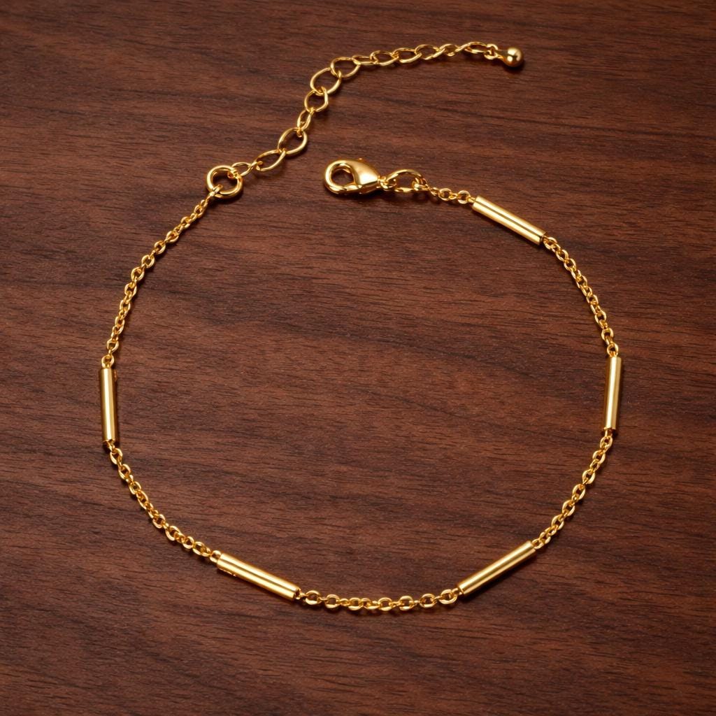 Italian Classic Chain Copper Bracelet, Minimalist Vintage Unisex Jewelry